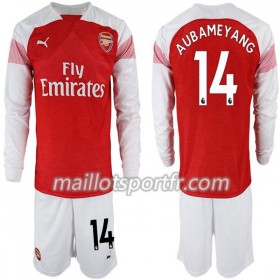 Maillot de Foot Arsenal FC Pierre-Emerick Aubameyang 14 Enfant Domicile 2018/19 ML